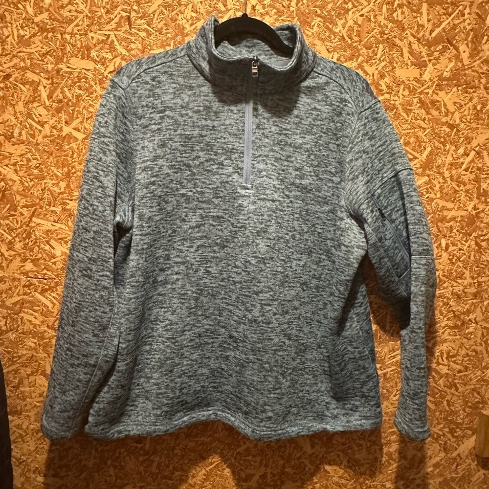 Lands End Women’s Fleece Quarter Zip Pullover Blue Size‎ 1X
